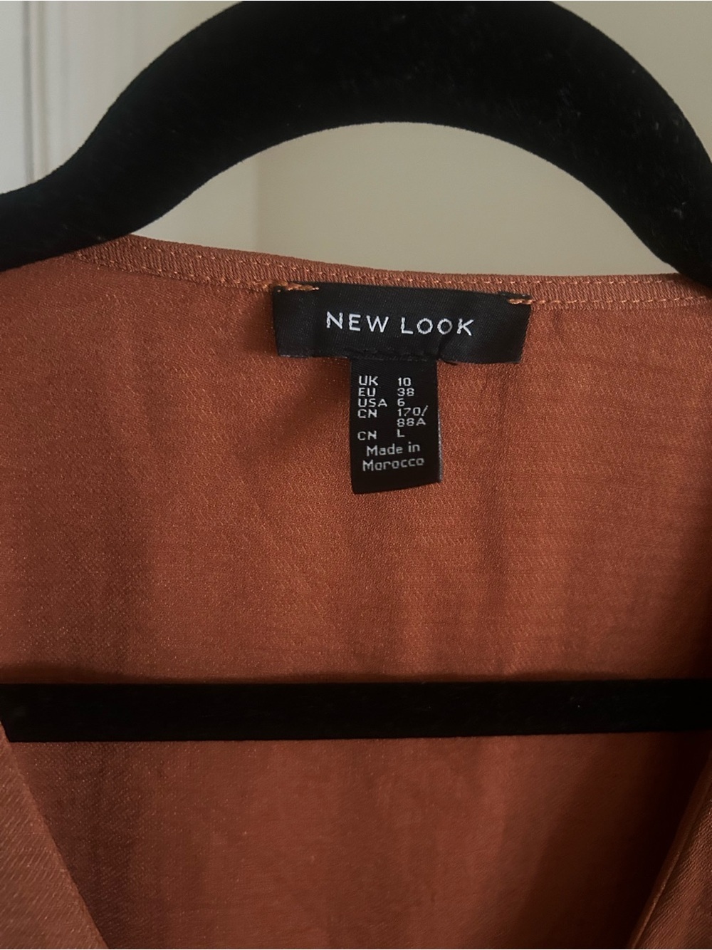 New Look Rust Brown Tie Front Midi Dress Size 6 - Picture 4 of 5